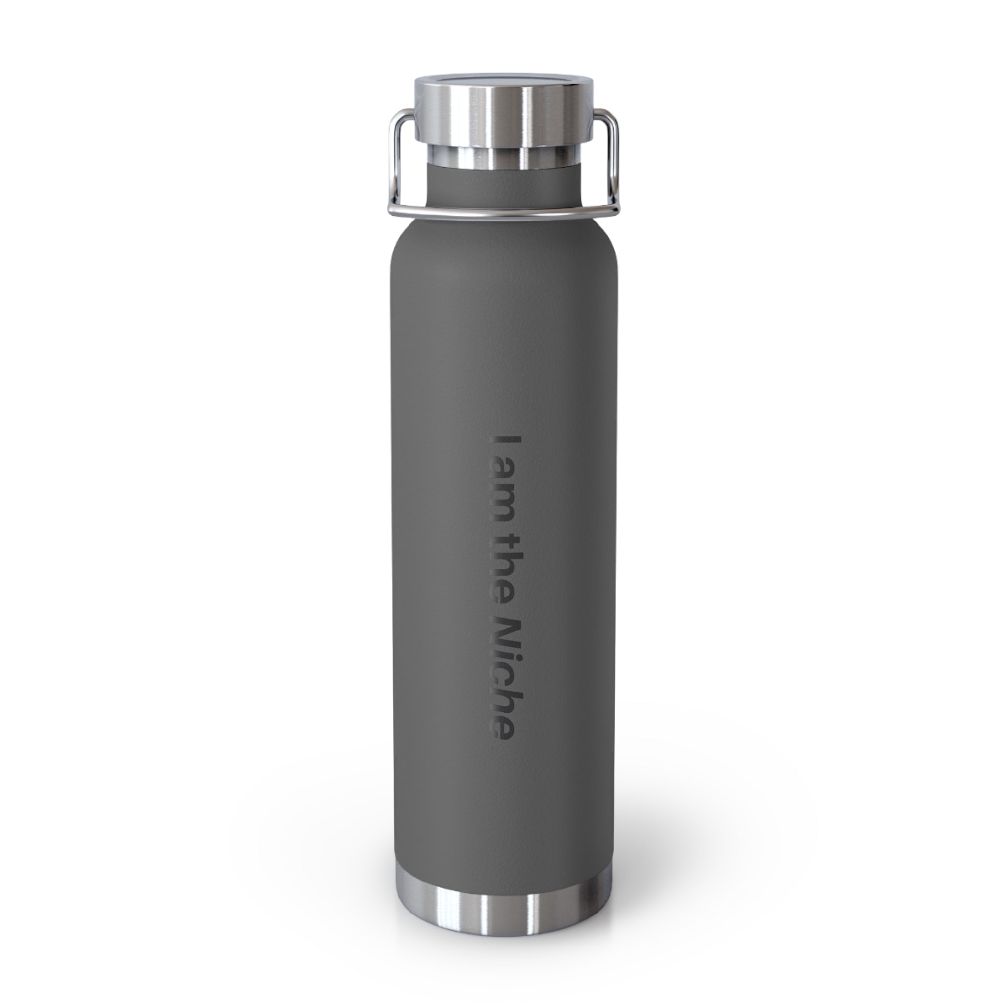 Insulated Copper Water Bottle 22oz - Matte Grey